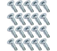 AERZETIX - C44686 - Set di 20 Viti per lamiera autoperforanti Ø3.9x13mm a testa fresata - DIN 7504 P - con impronta PH/cruciforme - in acciaio zincato - lamiera telaio metallico - colore argento