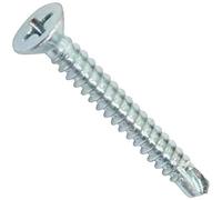 AERZETIX - C44691 - Set di 100 Viti per lamiera autoperforanti Ø3.9x32mm a testa fresata - DIN 7504 P - con impronta PH/cruciforme - in acciaio zincato - lamiera telaio metallico - colore argento
