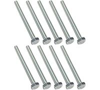 AERZETIX - C47275 - Set di 10 Bulloni M4x50 - testa esagonale - Ø4x50mm - DIN 933 - classe 8.8 - acciaio zincato - fai da te - strumento di montaggio/ferramenta