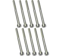 AERZETIX - C47628 - Set di 10 pezzi - Bulloni M4x50 - con testa esagonale interna - Ø4x50mm - DIN 912 - Classe 8.8 - In Acciaio Zingué - Fai da te - Strumenti di montaggio/Ferramenta