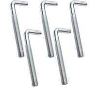 AERZETIX - C47896 - Set di 5 cerniere a vite in metallo con filettatura metrica M5x50mm - gancio angolare - gancio a L - cerniera sospesa