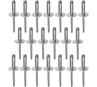 AERZETIX - C48165 - Set di 20 rivetti ciechi Ø4.8x14mm con testa larga 16mm - DIN 7337 C - rivetto pop a rottura stelo - in alluminio/acciaio
