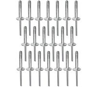 AERZETIX - C48174 - Set di 20 rivetti ciechi Ø5x25mm con testa larga 14mm - DIN 7337 C - rivetto pop a rottura stelo - in alluminio/acciaio