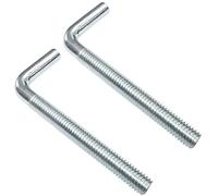 Aerzetix - C48196 - Set di 2 cerniere a vite in metallo con filettatura metrica M8x80mm - gancio angolare - gancio a L - cerniera sospesa
