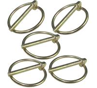 AERZETIX - C48206 - Set di 5 copiglie clip agricoli con anello Ø4.5x41mm - perno a sfera girevole - perno di sicurezza - perno di aggancio rapido - DIN 11023