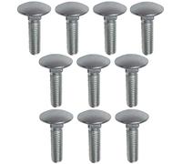AERZETIX - C48971 - Set di 10 bulloni carrello/aratro a testa tonda con collare quadrato - bulloni a testa tonda - M5x20mm - acciaio zincato - DIN 603
