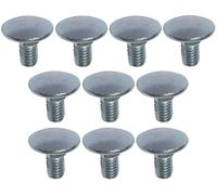 AERZETIX - C48979 - Set di 10 bulloni carrello/aratro a testa tonda con collare quadrato - bulloni a testa tonda - M6x12mm - acciaio zincato - DIN 603