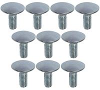 AERZETIX - C48980 - Set di 10 bulloni carrello/aratro a testa tonda con collare quadrato - bulloni a testa tonda - M6x16mm - acciaio zincato - DIN 603