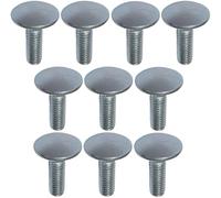 AERZETIX - C48981 - Set di 10 bulloni carrello/aratro a testa tonda con collare quadrato - bulloni a testa tonda - M6x20mm - acciaio zincato - DIN 603