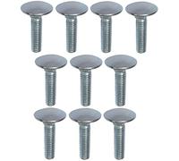AERZETIX - C48982 - Set di 10 bulloni carrello/aratro a testa tonda con collare quadrato - bulloni a testa tonda - M6x25mm - acciaio zincato - DIN 603