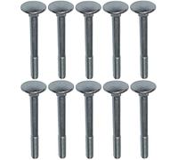 AERZETIX - C48988 - Set di 10 bulloni carrello/aratro a testa tonda con collare quadrato - bulloni a testa tonda - M6x60mm - acciaio zincato - DIN 603