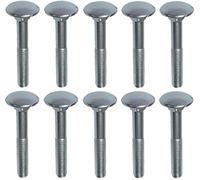 AERZETIX - C48997 - Set di 10 bulloni carrello/aratro a testa tonda con collare quadrato - bulloni a testa tonda - M5x35mm - acciaio zincato - DIN 603