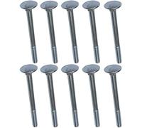 AERZETIX - C48998 - Set di 10 bulloni carrello/aratro a testa tonda con collare quadrato - bulloni a testa tonda - M5x60mm - acciaio zincato - DIN 603