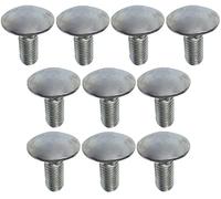 AERZETIX - C49000 - Set di 10 bulloni carrello/aratro a testa tonda con collare quadrato - bulloni a testa tonda - M8x20mm - acciaio zincato - DIN 603