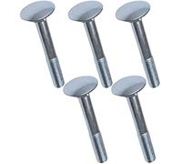 AERZETIX - C49007 - Set di 5 bulloni carrello/aratro a testa tonda con collare quadrato - bulloni a testa tonda - M8x60mm - acciaio zincato - DIN 603