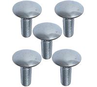 AERZETIX - C49026 - Set di 5 bulloni carrello/aratro a testa tonda con collare quadrato - bulloni a testa tonda - M10x30mm - acciaio zincato - DIN 603