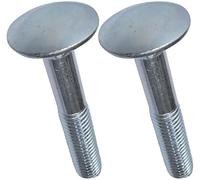 AERZETIX - C49031 - Set di 2 bulloni carrello/aratro a testa tonda con collare quadrato - bulloni a testa tonda - M10x60mm - acciaio zincato - DIN 603