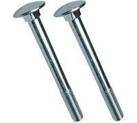AERZETIX - C49036 - Set di 2 bulloni carrello/aratro a testa tonda con collare quadrato - bulloni a testa tonda - M10x100mm - acciaio zincato - DIN 603