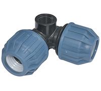 AERZETIX - C51559 - Raccordo gomito a compressione 90° pop-up Ø25mm x 1/2" uscita irrigatore femmina - connettore gomito a compressione filettatura interna - in polipropilene