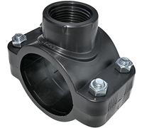 Aerzetix - C51872 - Collare di Presa per Tubi Ø63 - Filettatura 1'' - con 4 bulloni - Fascetta di derivazione per Tubi secondari