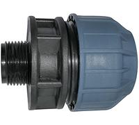 Aerzetix - C51912 - Manicotto/Adattatore filettato - Riduttore a Compressione Diritto - connessione Filettatura Maschio 1" - per Tubo Acqua Ø40mm - Polipropilene - connettore/riparatore