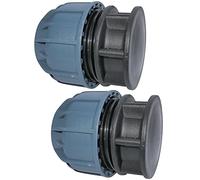 Aerzetix - C51941 - Set di 2 - Tappo a Compressione con Dado ergonomico - Riduttore di fine Linea - per Tubo Ø32mm - in Polipropilene - PN10 - Sistema Trattamento Acqua