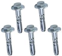 AERZETIX - C53988-5x Perno di ancoraggio tasselli per calcestruzzo con bullone a testa esagonale e rondella - Ø10mmx60mm M8 - in acciaio zincato