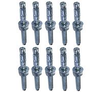 AERZETIX - C54000-10x Bullone Vite di ancoraggio a filettatura lunga, Prigioniero a espansione - M6x55mm - acciaio zincato - per calcestruzzo, pietra