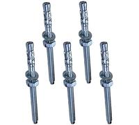 AERZETIX - C54021-5x Bullone Vite di ancoraggio a filettatura lunga, Prigioniero a espansione - M10x140mm - acciaio zincato - per calcestruzzo, pietra