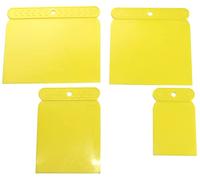 Aerzetix - C55035 - Set di 4 spatole/coltelli per Mastice Giapponesi - Larghezza 50/75/100/120mm - Lunghezza 80/100/100/100mm - Attrezzi Flessibili per allestitori - per Lisciare Lo Stucco - plastica