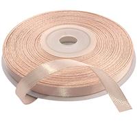 AERZETIX - C55614 - Rotolo di nastro di raso satinato 6mm x 25m - colore pesca - striscia di imballaggio regalo decorazione matrimonio compleanno festa - in poliestere