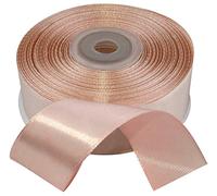AERZETIX - C55644 - Rotolo di nastro di raso satinato 25mm x 25m - colore pesca - striscia di imballaggio regalo decorazione matrimonio compleanno festa - in poliestere