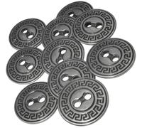 AERZETIX - C56623 - Set di 10 Bottoni per cucire metallici Ø20mm con 2 fori -