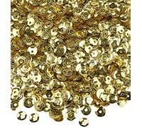 AERZETIX - C56979 - Lotto di 220 g paillettes Ø6mm - colore oro - circa 19000 pezzi - in plastica - per merceria hobby creativo cucito decorazione arte gioielli confezione