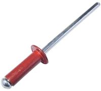 AERZETIX - C57160 - Set di 50 rivetti ciechi Ø4x12mm colore rosso fuoco RAL 3000 - in acciaio/alluminio - rivetto pop a rottura stelo