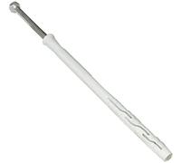 AERZETIX - C57429 - Set di 10 tasselli in plastica a testa fresata con alette Ø8x140mm + 10 viti tirafondi Ø5.5x140mm con impronta 6 lati in acciaio - colore argento