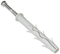 AERZETIX - C57440 - Set di 10 tasselli in plastica a testa fresata con alette Ø12x100mm + 10 viti tirafondi Ø8x100mm con impronta 6 lati in acciaio - colore argento