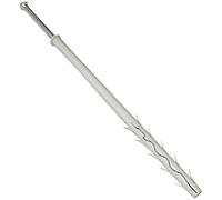 AERZETIX - C57446 - Set di 10 tasselli in plastica a testa fresata con alette Ø12x260mm + 10 viti tirafondi Ø8x260mm con impronta 6 lati in acciaio - colore argento