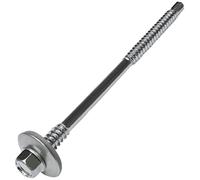 AERZETIX - C57587 - Set di 25 viti autoperforanti doppia filettatura grande passo Ø5.5x6x105mm di pannelli sandwich + rondella di tenuta EPDM Ø19mm - testa esagonale 8mm - DIN 7504K - acciaio carbonio