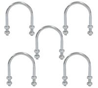 AERZETIX - C59048 - Set di 5 Bulloni a forma di "U" per tubo 1 1/4" e 4 dadi M6x69mm - per tubo con diametro 1 1/4" ~42mm - DIN3570 - in acciaio zincato - colore argento