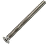 AERZETIX - C59556 - Set di 5 viti di metallo M5x60mm con testa fresata - impronta PH2 - DIN 965 - in acciaio inossidabile A2 - filettatura metrica standard - cacciavite montaggio fissaggio