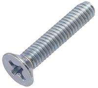 AERZETIX - C59652 - Set di 100 viti di metallo M4x20mm a testa fresata PH2 - DIN 965 - in acciaio al carbonio - durezza 4.8 - finitura zincata - per fissaggio vite cacciavite montaggio