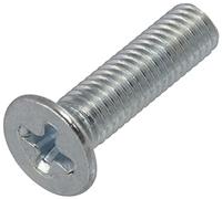 AERZETIX - C59677 - Set di 100 viti di metallo M5x20mm a testa fresata PH2 - DIN 965 - in acciaio al carbonio - durezza 4.8 - finitura zincata - per fissaggio vite cacciavite montaggio