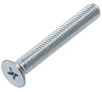 AERZETIX - C59680 - Set di 100 viti di metallo M5x35mm a testa fresata PH2 - DIN 965 - in acciaio al carbonio - durezza 4.8 - finitura zincata - per fissaggio vite cacciavite montaggio