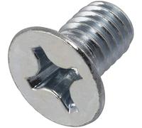 AERZETIX - C59690 - Set di 50 viti di metallo M6x10mm a testa fresata PH3 - DIN 965 - in acciaio al carbonio - durezza 4.8 - finitura zincata - per fissaggio vite cacciavite montaggio