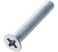 AERZETIX - C59713 - Set di 10 viti di metallo M8x50mm a testa fresata PH4 - DIN 965 - in acciaio al carbonio - durezza 4.8 - finitura zincata - per fissaggio vite cacciavite montaggio