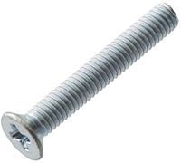 AERZETIX - C59942 - Set di 100 viti di metallo M3x20mm a testa fresata PH1 - DIN 965 - in acciaio al carbonio - durezza 4.8 - finitura zincata - per fissaggio vite cacciavite montaggio