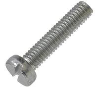 AERZETIX - C60137 - Set di 10 Viti di metallo a testa cilindrica M3.5x16mm con impronta intaglio S - bullone di montaggio - DIN 84 - durezza 4.8 - in acciaio zincato - colore argento