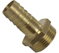 Aerzetix - C60599 - Raccordo Maschio scanalato 1" per Tubo Ø20mm - Filettatura Esterna - per Chiave 34mm - Adattatore connettore Sistema Circuito irrigazione Pompa - in Ottone