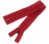 AERZETIX - C60829 - Set di 10 cerniere invisibili 25cm non separabili - cerniera lampo - colore rosso fuoco - pelletteria jeans pantaloni vestito gonna abbigliamento cucito